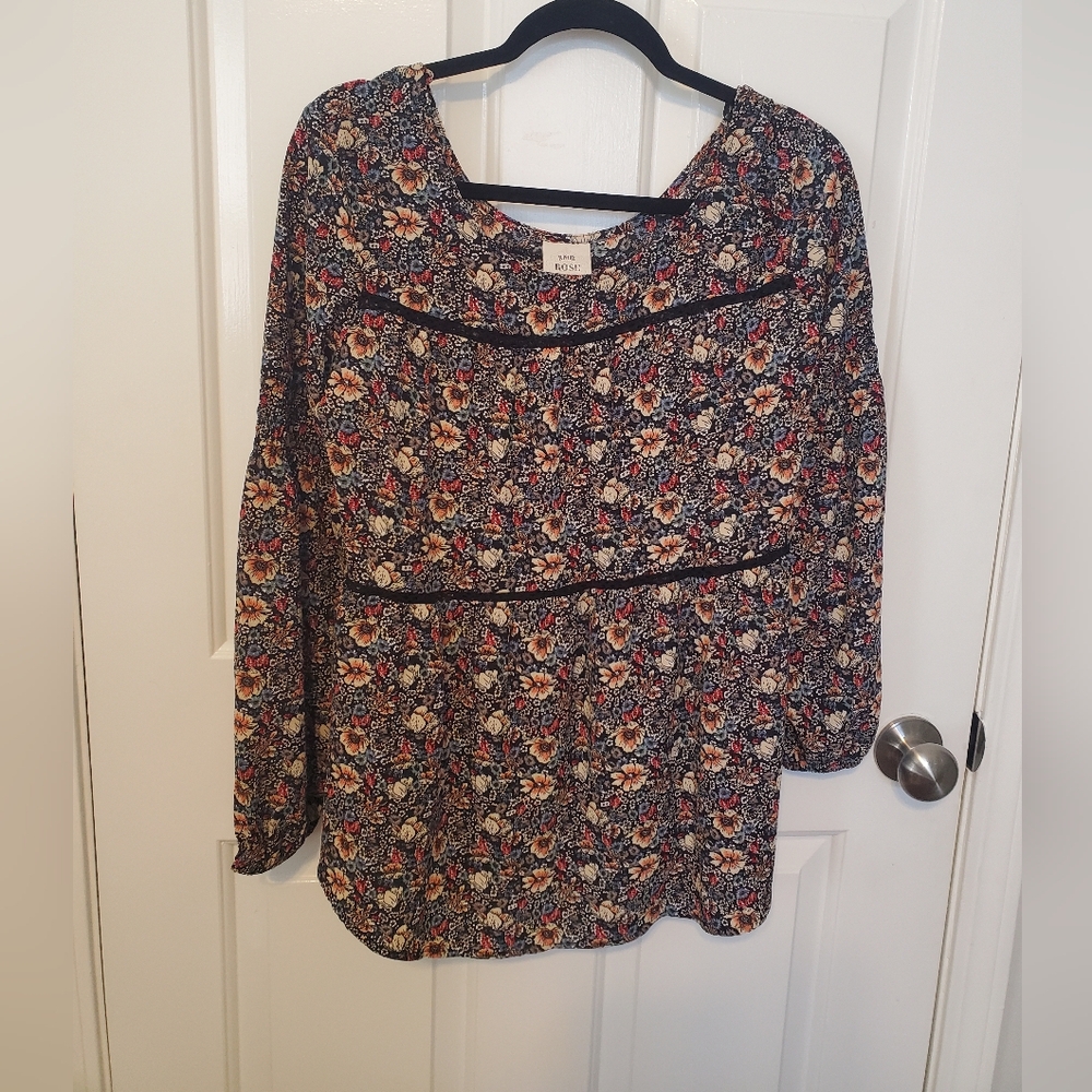 Knox Rose long sleeve floral blouse